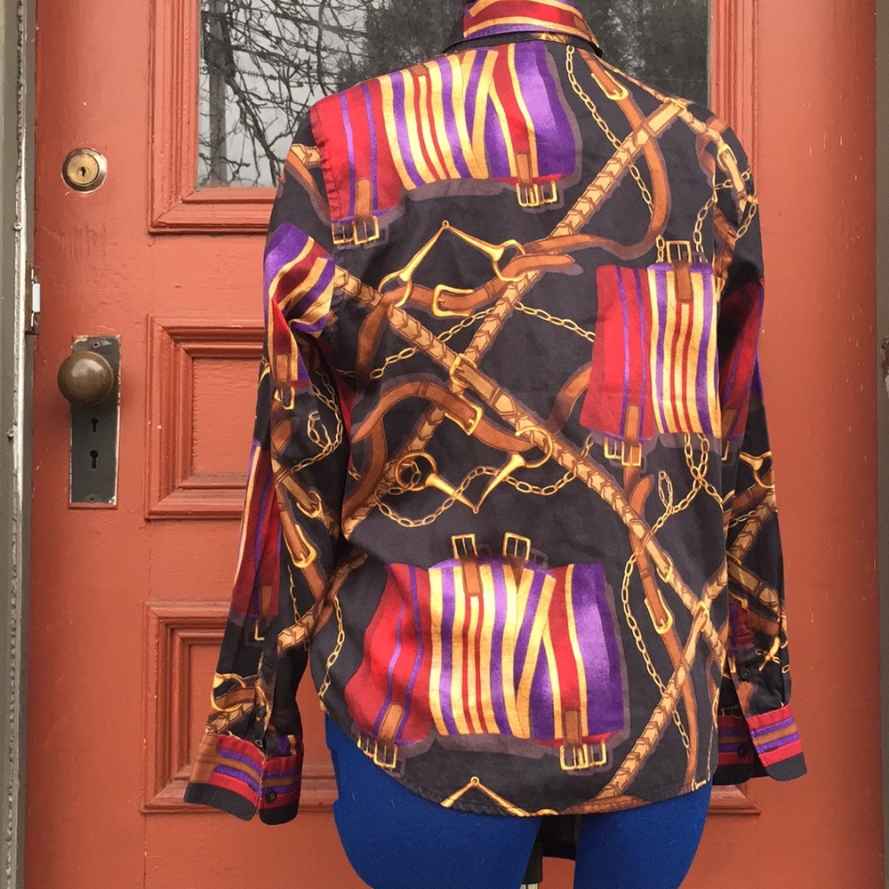 Ralph Lauren Vintage equestrian blouse M/L - Picture 6 of 8